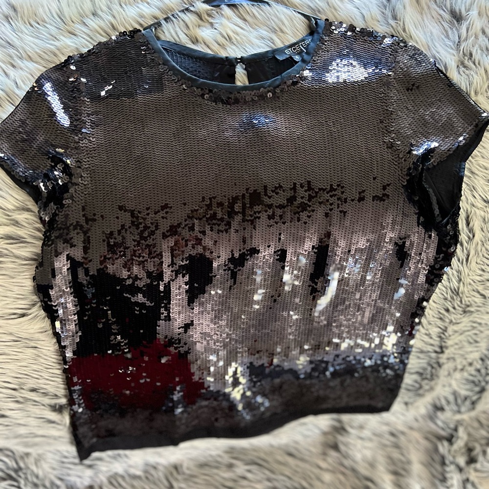 Black sequin top